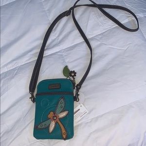 cute teal, butterfly design pocketbook.